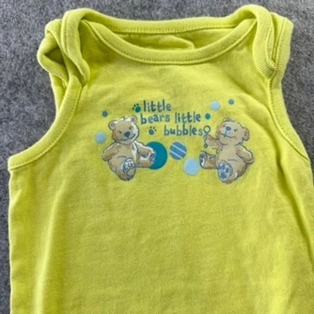 Vintage Adorable Weeplay Baby Bodysuit Lot 4pc Turtle Cow Bear Animal Print 0-9M